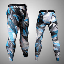 Load image into Gallery viewer, 2 Piece Tracksuit Men Compression MMA Long sleeve t shirt Rashgard kit Camouflage  Sweatshirt+leggings Fitness Thermal underwear
