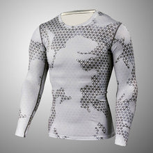 Load image into Gallery viewer, 2 Piece Tracksuit Men Compression MMA Long sleeve t shirt Rashgard kit Camouflage  Sweatshirt+leggings Fitness Thermal underwear