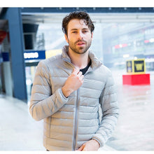 Load image into Gallery viewer, 2018 New Mens Ultralight Jacket Casual Autumn Winter White Duck Down Windbreaker Overcoat Warm Parka Male Coat Fashion Outerwear