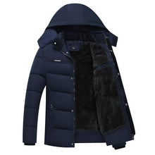 Load image into Gallery viewer, Men's Winter Thick Fleece Down Jacket New 2018 Hooded Coats Casual Thick Down Parka Male Slim Casual Cotton-Padded Coats XL-4XL