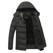 Load image into Gallery viewer, Men's Winter Thick Fleece Down Jacket New 2018 Hooded Coats Casual Thick Down Parka Male Slim Casual Cotton-Padded Coats XL-4XL