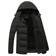 Load image into Gallery viewer, Men's Winter Thick Fleece Down Jacket New 2018 Hooded Coats Casual Thick Down Parka Male Slim Casual Cotton-Padded Coats XL-4XL