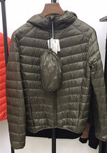 Load image into Gallery viewer, QUANBO Brand Autumn Winter Light Down Jacket Men's Fashion Hooded Short Large Ultra-thin Lightweight Youth Slim Coat 5XL
