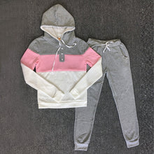 Load image into Gallery viewer, Tracksuit 2pcs Women Set Hoodies Crop Top Sweatshirt+Side Stripe Pants Hooded 2 Pieces Sets Women Clothing Suits Female