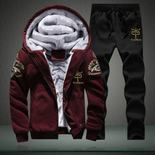 Load image into Gallery viewer, New Winter Men Set Fashion Brand Fleece Lined Thick Tracksuit + Pants Male Spring Warm Hooded Sporting Suit Mens Sportswear