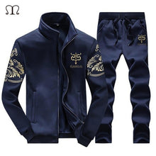 Load image into Gallery viewer, New Winter Men Set Fashion Brand Fleece Lined Thick Tracksuit + Pants Male Spring Warm Hooded Sporting Suit Mens Sportswear