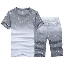 Load image into Gallery viewer, Summer New Men's Set Short Casual Suits Sportswear Mens Clothing Man Two Pieces Fashion Print Sets Male sweatshirt Men Brand 4XL