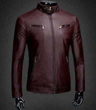 Load image into Gallery viewer, Men Genuine Leather Jacket Zipper 2019 New Arrival Autumn Slim Short Male Moto Sheepskin Leather Jacket Biker Teenage Boy Spring