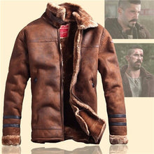 Load image into Gallery viewer, 2018 Russian Style Winter Mens Fur Faux Fur Coats Thick Velvet Mens Overcoat Streewear Mens Faux Fur Leather Jackets Velvet C235