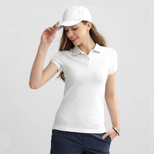 Load image into Gallery viewer, Summer Fashion Polo Shirt Women New Casual Short Sleeve Slim Polos Mujer Shirts Tops Plus Size Female Cotton Polo Shirt