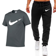 Load image into Gallery viewer, 2019 Summer New Men's T-shirt Casual Suits gym Men's Clothing Man Sets Tops+Pants Male sweatshirt Men Brand T Shirt Set
