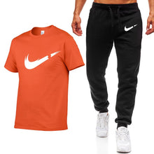 Load image into Gallery viewer, 2019 Summer New Men's T-shirt Casual Suits gym Men's Clothing Man Sets Tops+Pants Male sweatshirt Men Brand T Shirt Set