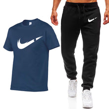 Load image into Gallery viewer, 2019 Summer New Men's T-shirt Casual Suits gym Men's Clothing Man Sets Tops+Pants Male sweatshirt Men Brand T Shirt Set