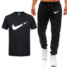 Load image into Gallery viewer, 2019 Summer New Men's T-shirt Casual Suits gym Men's Clothing Man Sets Tops+Pants Male sweatshirt Men Brand T Shirt Set