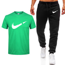 Load image into Gallery viewer, 2019 Summer New Men's T-shirt Casual Suits gym Men's Clothing Man Sets Tops+Pants Male sweatshirt Men Brand T Shirt Set