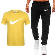 Load image into Gallery viewer, 2019 Summer New Men's T-shirt Casual Suits gym Men's Clothing Man Sets Tops+Pants Male sweatshirt Men Brand T Shirt Set