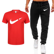 Load image into Gallery viewer, 2019 Summer New Men's T-shirt Casual Suits gym Men's Clothing Man Sets Tops+Pants Male sweatshirt Men Brand T Shirt Set