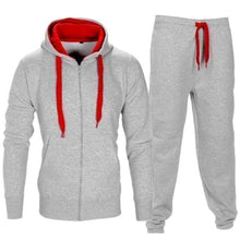Load image into Gallery viewer, Adisputent Tracksuit Men 2019 Autumn Sportwear Fashion Mens Hip Hop Set 2PC Zipper Hooded Sweatshirt Jacket+Pant  Suit