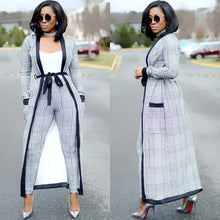 Load image into Gallery viewer, New Arrival 3 Pieces Set Women Crop Top&amp;Pencil Pants&amp;Jacket Fashion Clelebrity Office Lady Elegant Patchwork Long Sleeves Casual