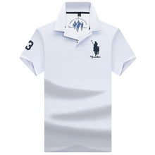 Load image into Gallery viewer, Casual PoloShirts Men Solid Color 3D Embroidery Summer Short Sleeve For Man Slim Fit Cotton Camisa Polos para hombre Masculina