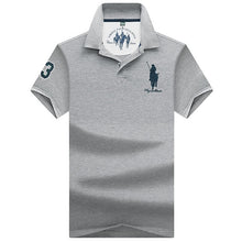 Load image into Gallery viewer, Casual PoloShirts Men Solid Color 3D Embroidery Summer Short Sleeve For Man Slim Fit Cotton Camisa Polos para hombre Masculina