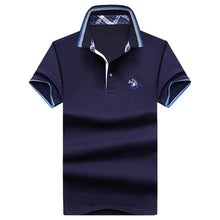 Load image into Gallery viewer, Casual PoloShirts Men Solid Color 3D Embroidery Summer Short Sleeve For Man Slim Fit Cotton Camisa Polos para hombre Masculina