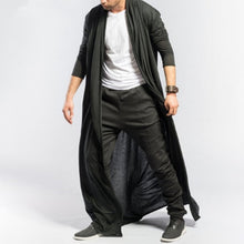 Load image into Gallery viewer, Gothic men long jacket Spring autumn slim Long trench coat mens Solid color thin Casual Windbreaker New Male Cardigan outerwear