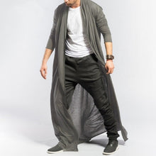 Load image into Gallery viewer, Gothic men long jacket Spring autumn slim Long trench coat mens Solid color thin Casual Windbreaker New Male Cardigan outerwear
