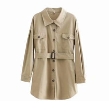 Load image into Gallery viewer, Women Long Shirt 2019 Spring Summer Cotton Shirts Solid Color Boyfriend Style Tops High Street Fashion