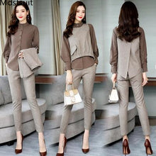 Load image into Gallery viewer, Spring Office 3 Piece Sets Women Long Sleeve Blouse+vest+pants Sets Suits Casual Korean Elegant Ladies Women's Sets Femme 2019