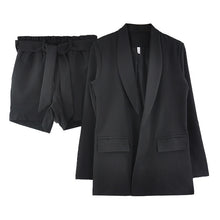Load image into Gallery viewer, MVGIRLRU Spring summer Women two piece set Blazer Jacket + shorts Female Office Lady Suit Women's 2 Piece Set