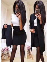 Load image into Gallery viewer, Office Lady Formal Dress 2019 New Suits Business Wear Women Long Blazer Jacket Sheath Dress 2 Piece Women's Sets