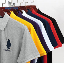 Load image into Gallery viewer, Casual PoloShirts Men Solid Color 3D Embroidery Summer Short Sleeve For Man Slim Fit Cotton Camisa Polos para hombre Masculina