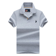 Load image into Gallery viewer, Casual PoloShirts Men Solid Color 3D Embroidery Summer Short Sleeve For Man Slim Fit Cotton Camisa Polos para hombre Masculina