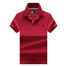 Load image into Gallery viewer, Casual PoloShirts Men Solid Color 3D Embroidery Summer Short Sleeve For Man Slim Fit Cotton Camisa Polos para hombre Masculina