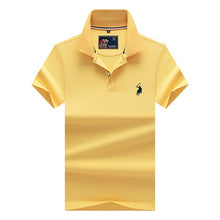 Load image into Gallery viewer, Casual PoloShirts Men Solid Color 3D Embroidery Summer Short Sleeve For Man Slim Fit Cotton Camisa Polos para hombre Masculina