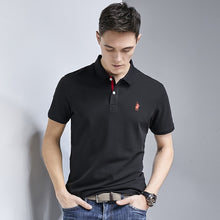 Load image into Gallery viewer, Casual PoloShirts Men Solid Color 3D Embroidery Summer Short Sleeve For Man Slim Fit Cotton Camisa Polos para hombre Masculina