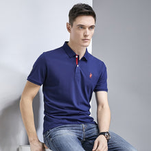 Load image into Gallery viewer, Casual PoloShirts Men Solid Color 3D Embroidery Summer Short Sleeve For Man Slim Fit Cotton Camisa Polos para hombre Masculina