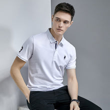 Load image into Gallery viewer, Casual PoloShirts Men Solid Color 3D Embroidery Summer Short Sleeve For Man Slim Fit Cotton Camisa Polos para hombre Masculina