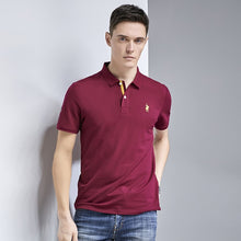 Load image into Gallery viewer, Casual PoloShirts Men Solid Color 3D Embroidery Summer Short Sleeve For Man Slim Fit Cotton Camisa Polos para hombre Masculina