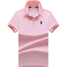 Load image into Gallery viewer, Casual PoloShirts Men Solid Color 3D Embroidery Summer Short Sleeve For Man Slim Fit Cotton Camisa Polos para hombre Masculina