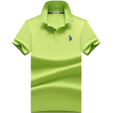 Load image into Gallery viewer, Casual PoloShirts Men Solid Color 3D Embroidery Summer Short Sleeve For Man Slim Fit Cotton Camisa Polos para hombre Masculina