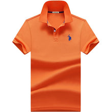 Load image into Gallery viewer, Casual PoloShirts Men Solid Color 3D Embroidery Summer Short Sleeve For Man Slim Fit Cotton Camisa Polos para hombre Masculina
