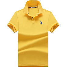 Load image into Gallery viewer, Casual PoloShirts Men Solid Color 3D Embroidery Summer Short Sleeve For Man Slim Fit Cotton Camisa Polos para hombre Masculina
