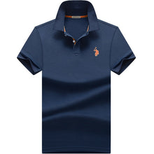 Load image into Gallery viewer, Casual PoloShirts Men Solid Color 3D Embroidery Summer Short Sleeve For Man Slim Fit Cotton Camisa Polos para hombre Masculina