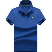Load image into Gallery viewer, Casual PoloShirts Men Solid Color 3D Embroidery Summer Short Sleeve For Man Slim Fit Cotton Camisa Polos para hombre Masculina