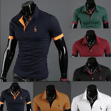 Load image into Gallery viewer, 2018 Hot Mens Polo Shirt Brands Male Short Sleeve Fashion Casual Slim Deer Embroidery Printing Polos Men Jerseys