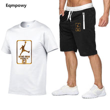 Load image into Gallery viewer, New Fashion tracksuit men Two Piece short t-shirts+shorts summer cool Sweatshirts Suit Male chandal hombre jogging homme Suit