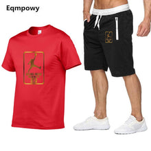 Load image into Gallery viewer, New Fashion tracksuit men Two Piece short t-shirts+shorts summer cool Sweatshirts Suit Male chandal hombre jogging homme Suit