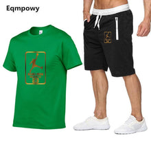 Load image into Gallery viewer, New Fashion tracksuit men Two Piece short t-shirts+shorts summer cool Sweatshirts Suit Male chandal hombre jogging homme Suit